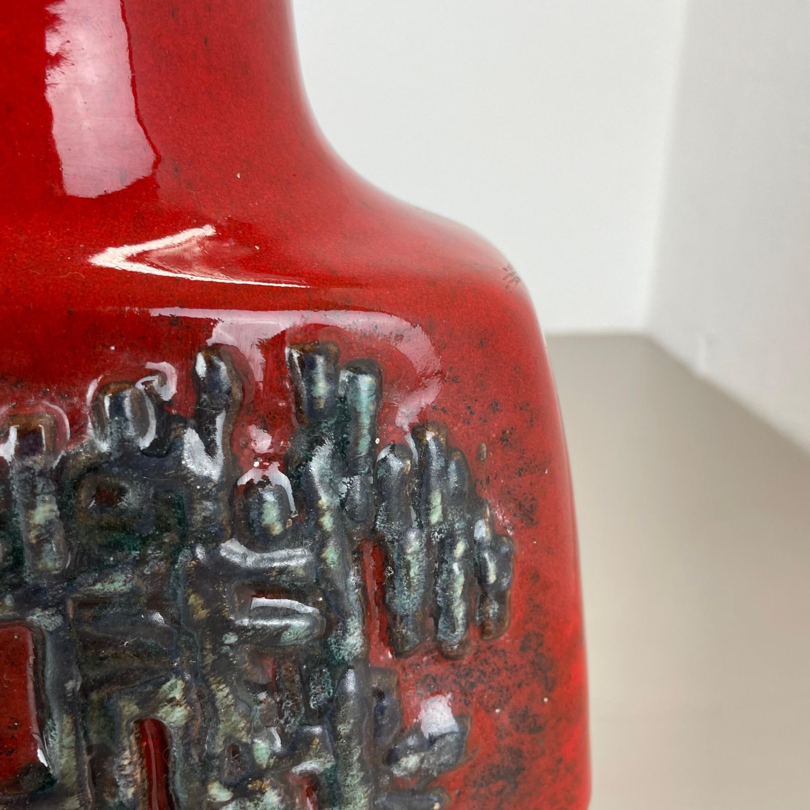 Large Ceramic Brutalist Vase Fat Lava By Walter Gerhards, Germany, 1970s photo vintage