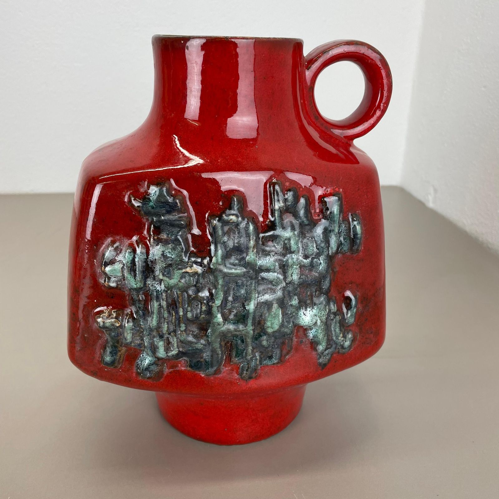 photo buy Large Ceramic Brutalist Vase Fat Lava By Walter Gerhards, Germany, 1970s