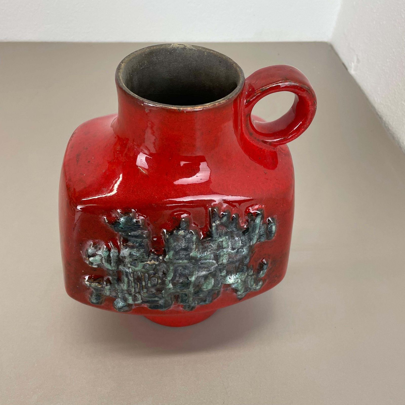 photo vintage Large Ceramic Brutalist Vase Fat Lava By Walter Gerhards, Germany, 1970s