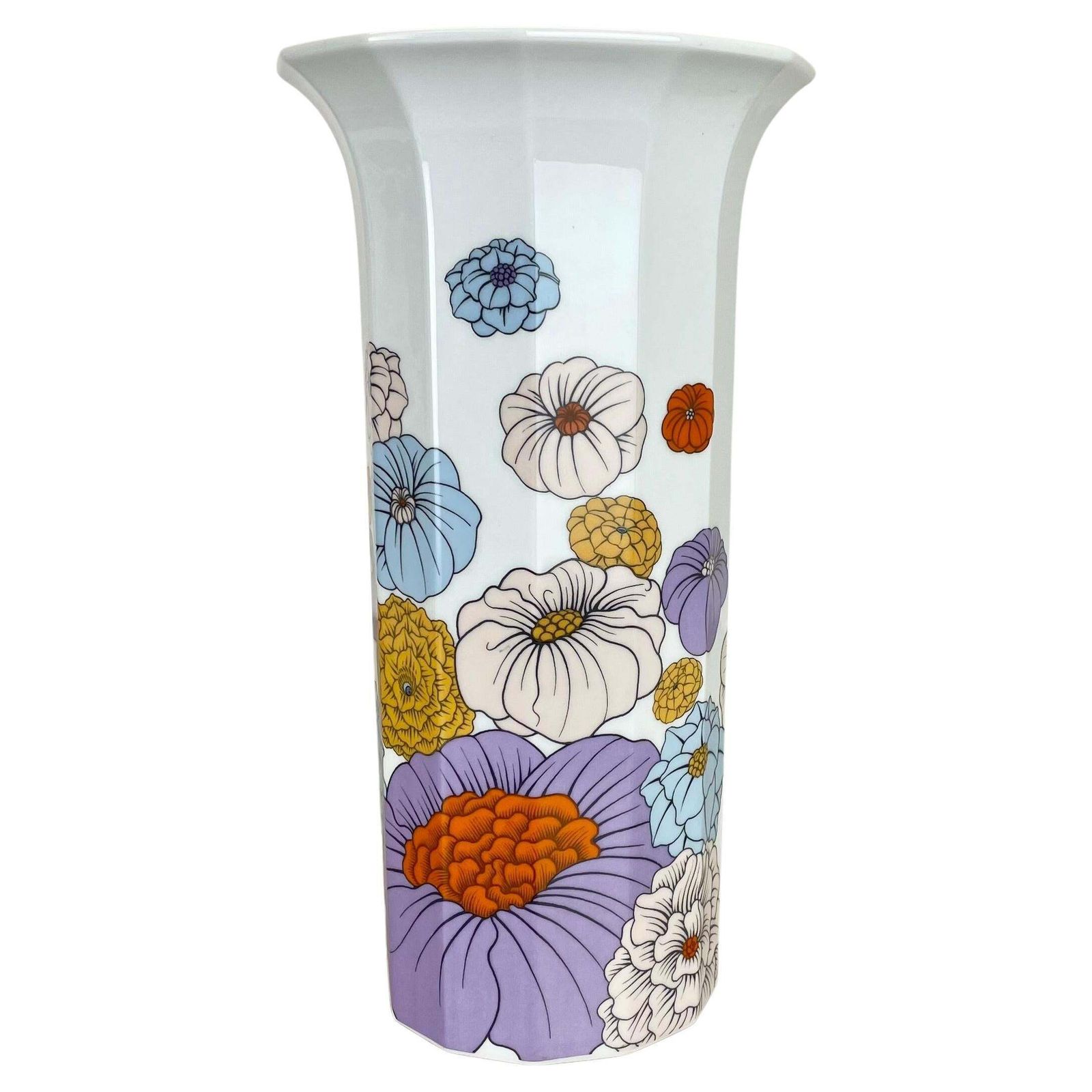 Xl 35cm Colorful "Flower" Vase By Tapio Wirkkala For Rosenthal, Germany, 1970s