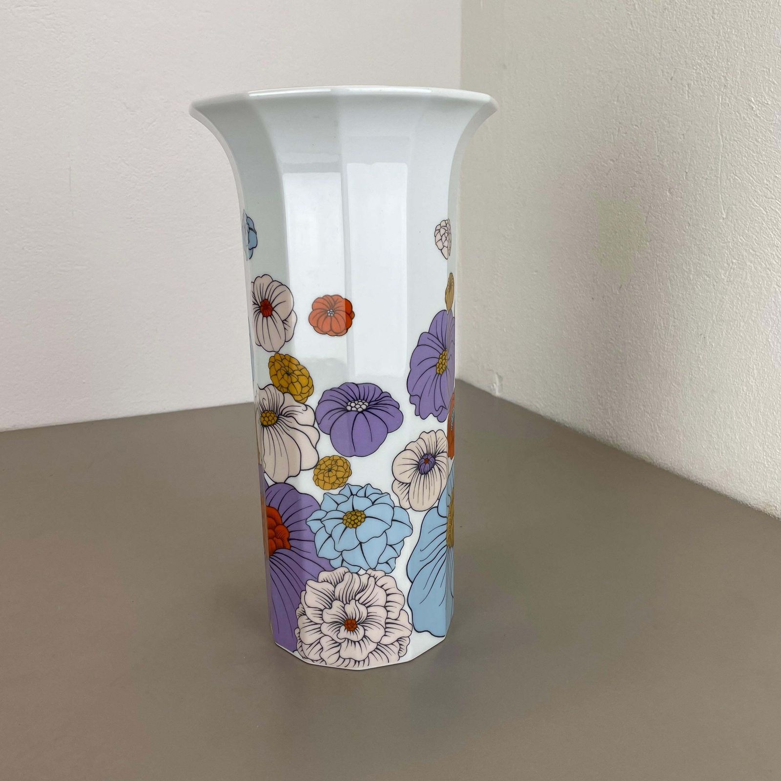 Xl 35cm Colorful "Flower" Vase By Tapio Wirkkala For Rosenthal, Germany, 1970s photo furniture