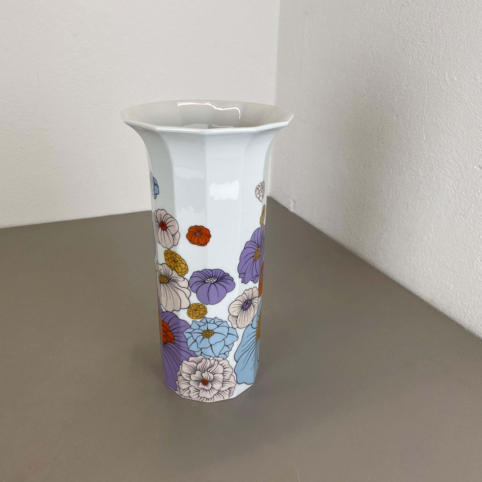 Xl 35cm Colorful "Flower" Vase By Tapio Wirkkala For Rosenthal, Germany, 1970s photo Home Decor