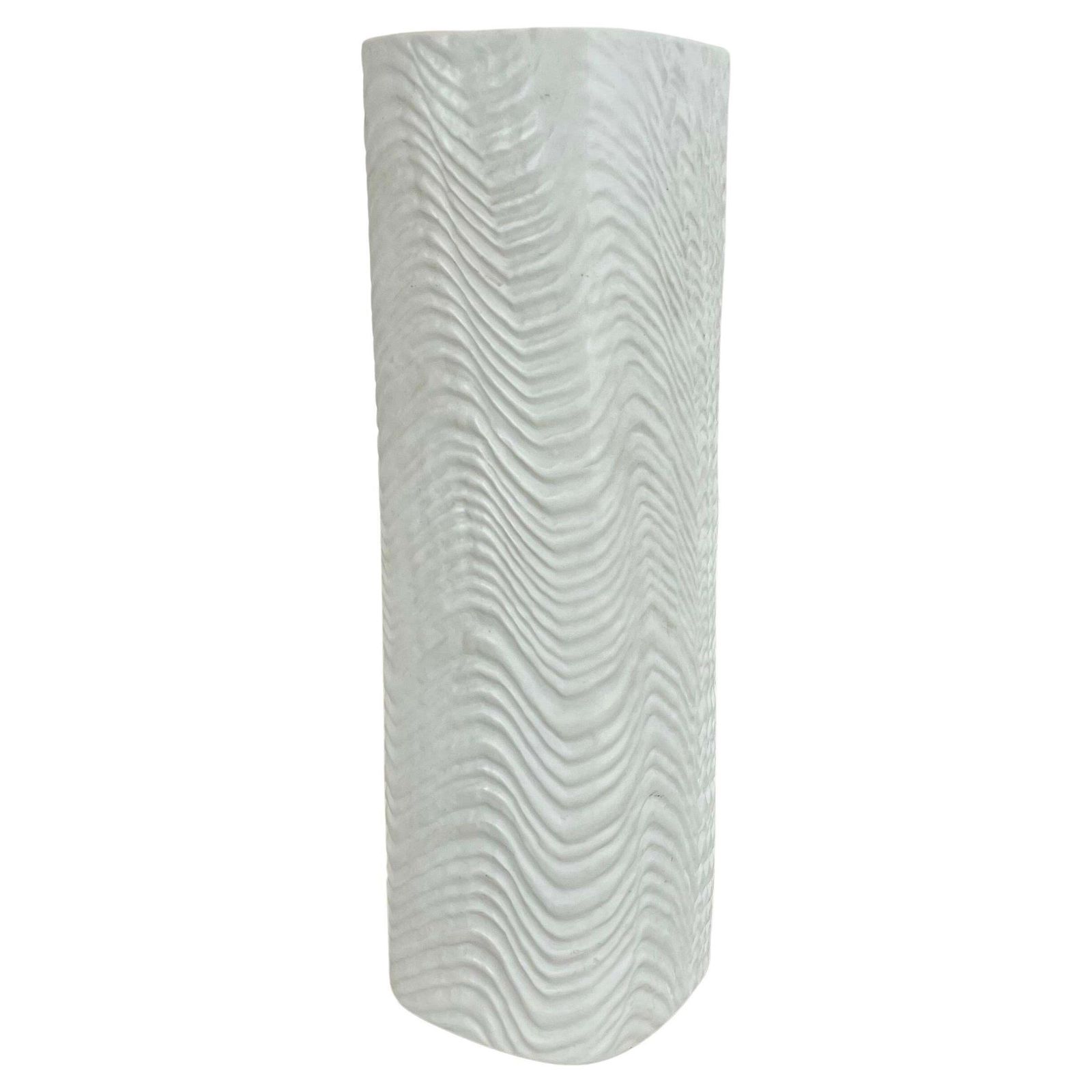 Large 30cm Op Art Vase Porcelain Vase By Martin Freyer For Rosenthal, Germany