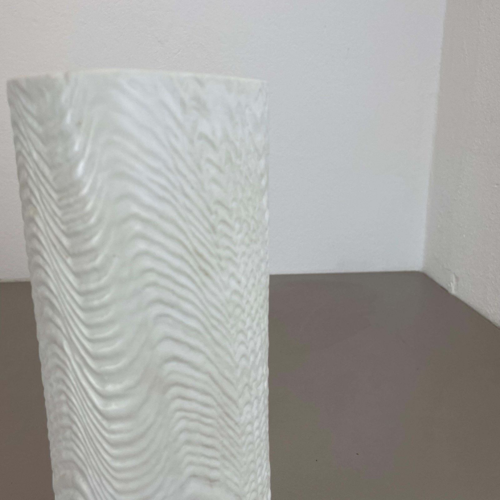 Large 30cm Op Art Vase Porcelain Vase By Martin Freyer For Rosenthal, Germany photo buy