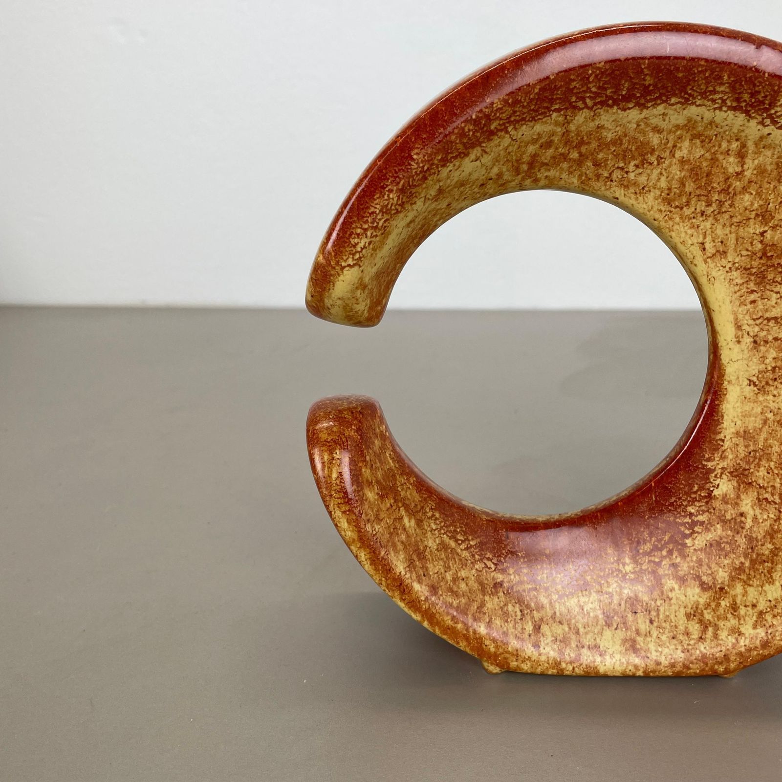 Unique Ceramic Studio Pottery Vase By Bertoncello Schiavon Ceramics, Italy 1970s photo for sale