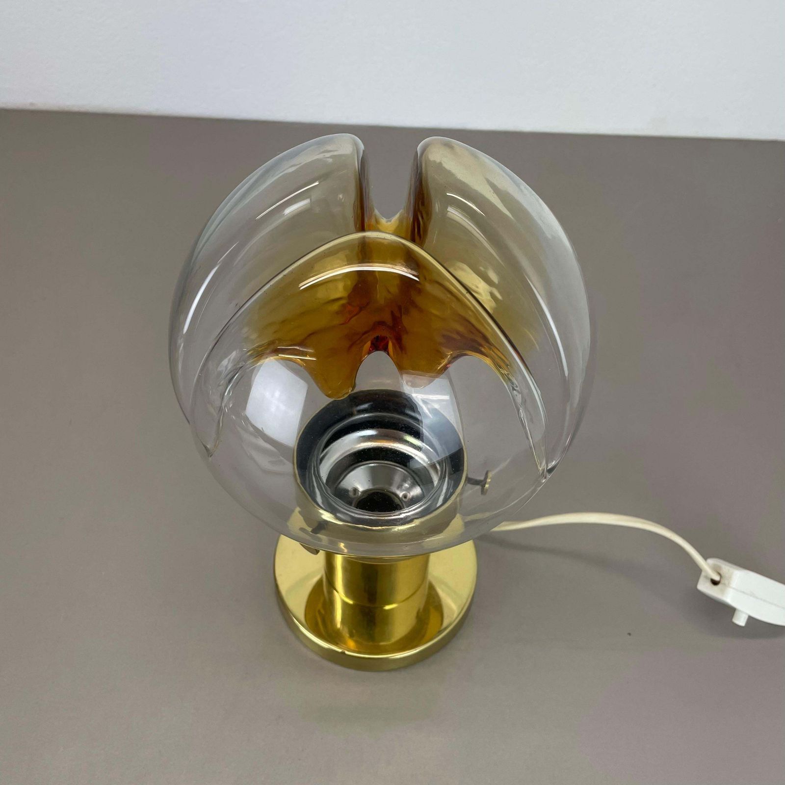 Modernist Toni Zuccheri Style Murano Table Light By Kaiser Leuchten Germany 1970 photo Lighting