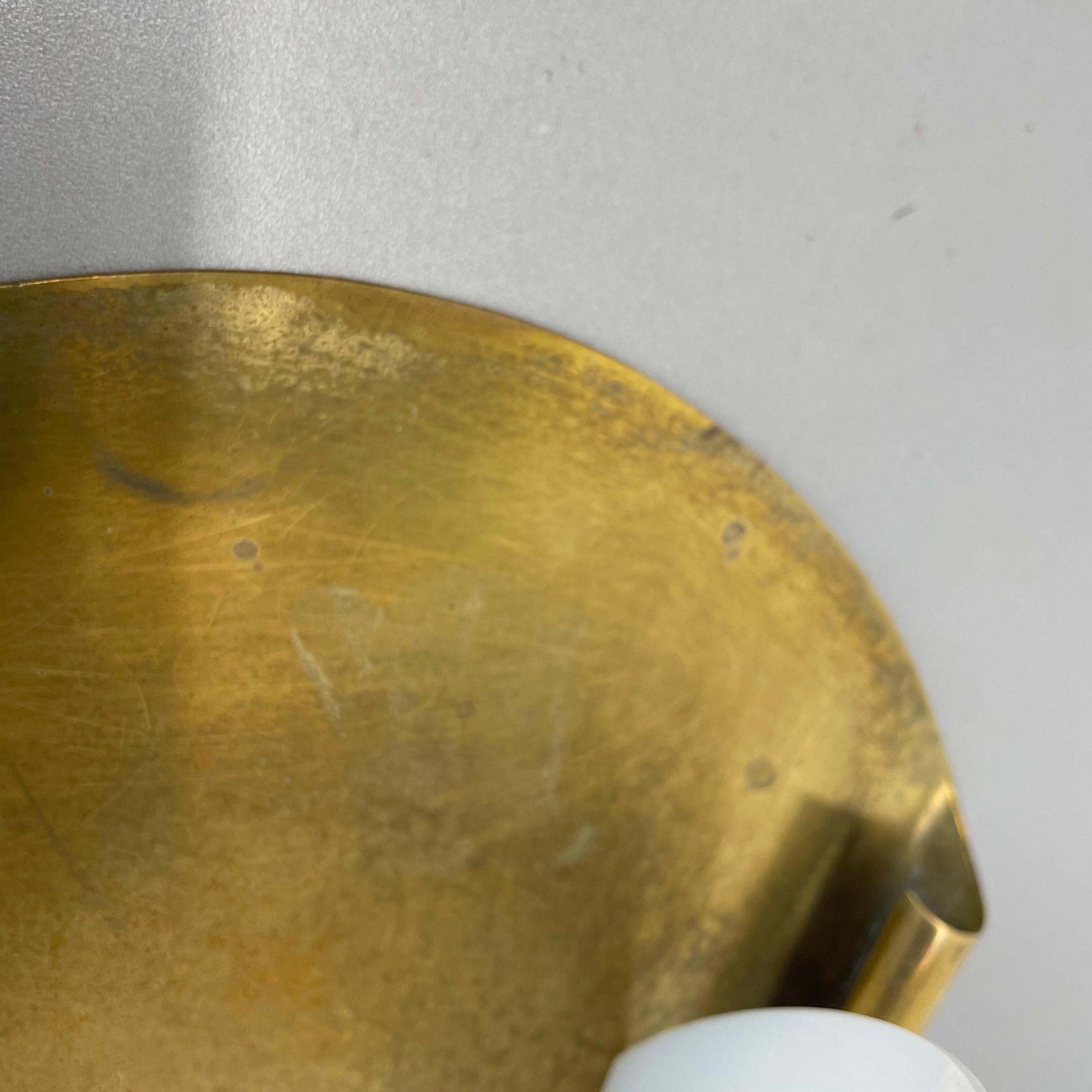 531.0 Rare Minimalist Brass And Plexiglass Stilnovo Style Wall Light, Italy 1950s photo