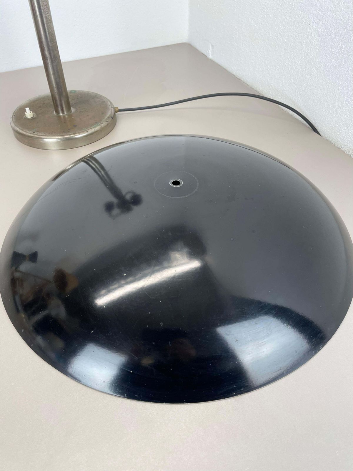 photo vintage Black Kaiser Idell 6604 Bauhaus Desk Light By Christian Dell, Germany, 1930s