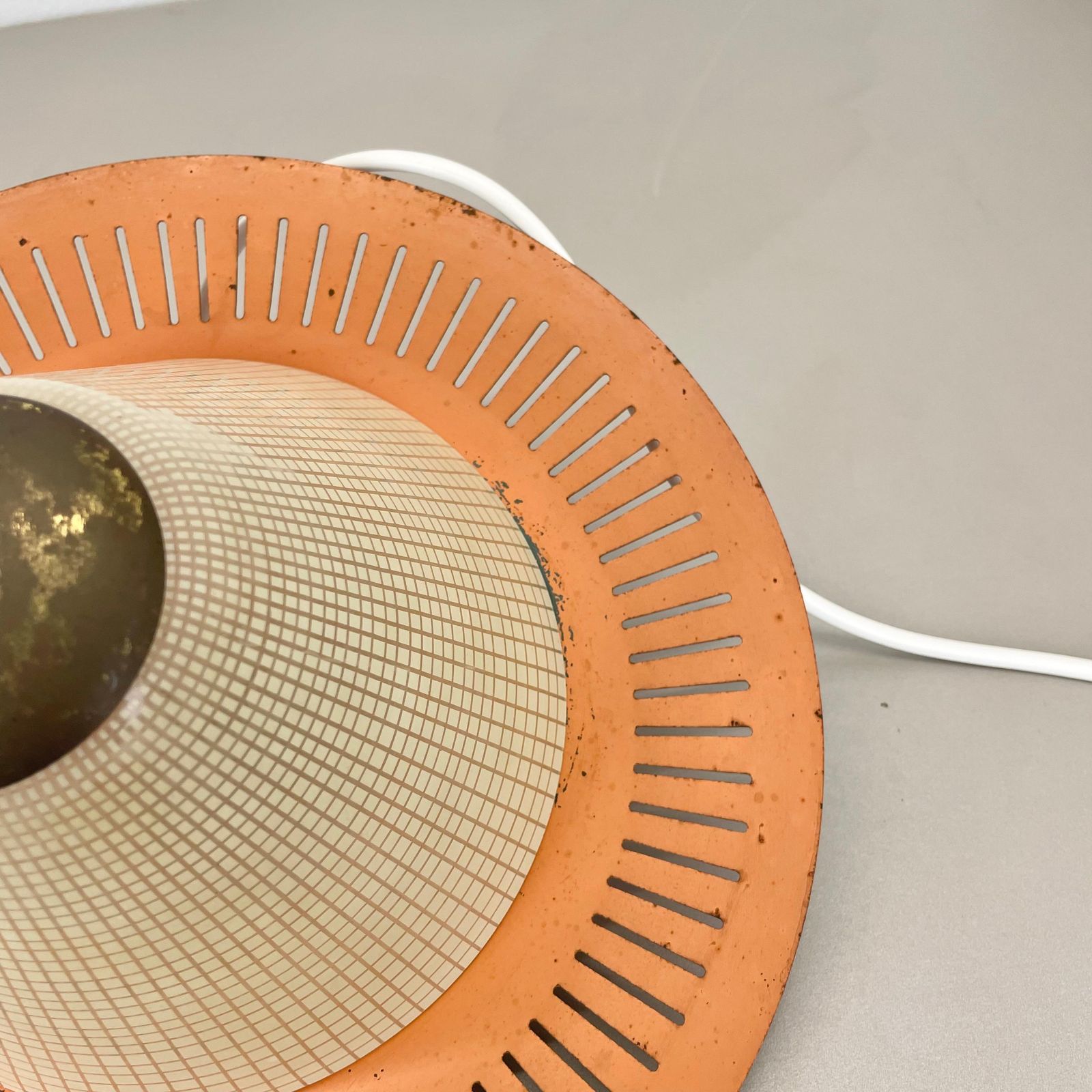 photo vinterior Midcentury Minimalist Stilnovo Style Brass And Metal Hanging Light, Italy 1950