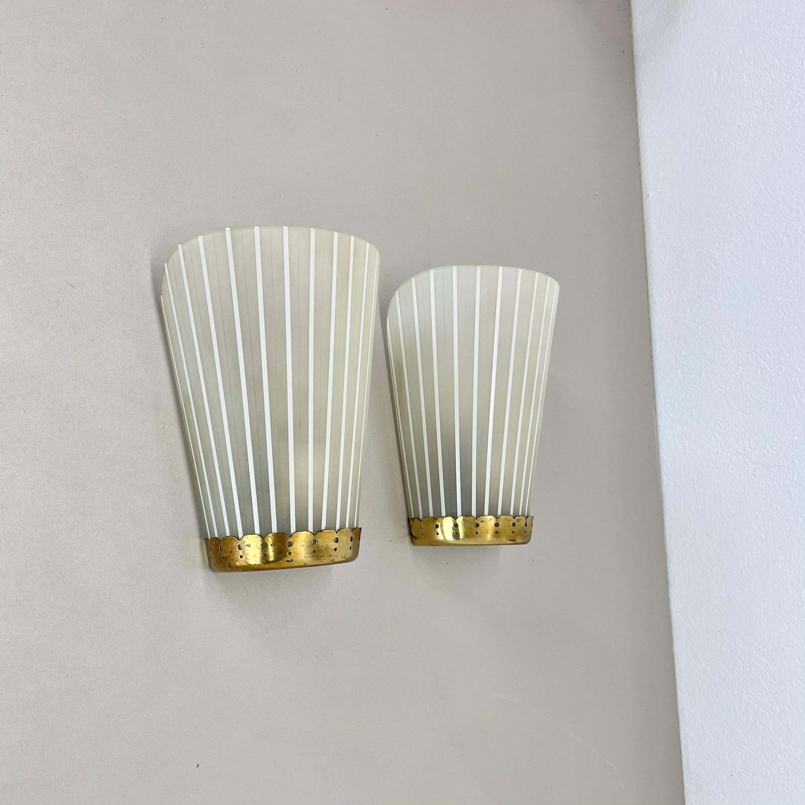 photo furniture Set Of 2 "Media" Wall Light By Wilhelm Wagenfeld, Peill + Putzler, Germany, 1950