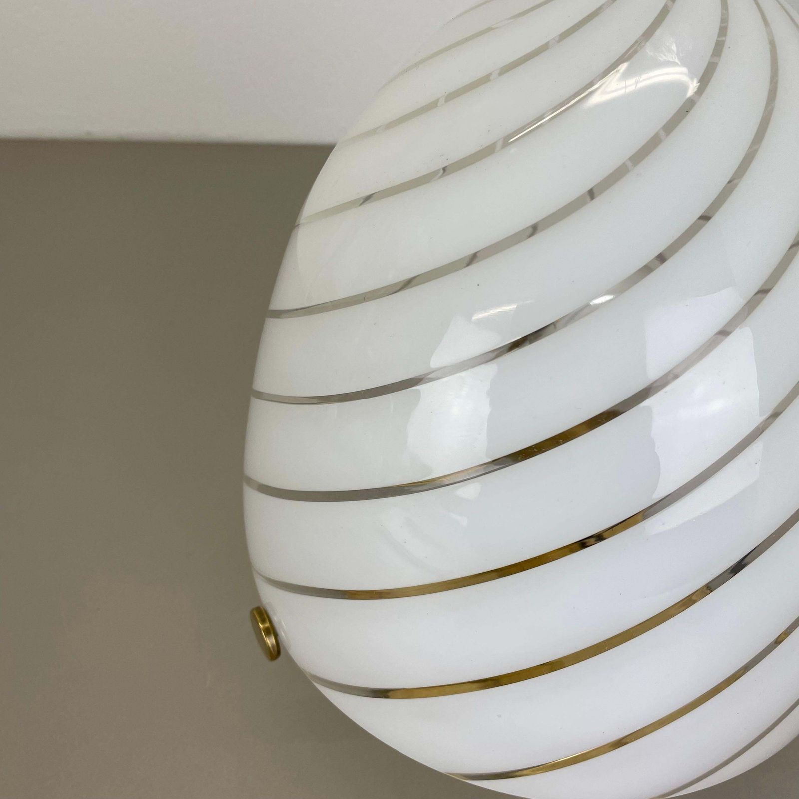 27cm "Swirl" Murano Glass Table Desktop Light Made By Vetri Murano, Italy, 1970s photo 1213.0