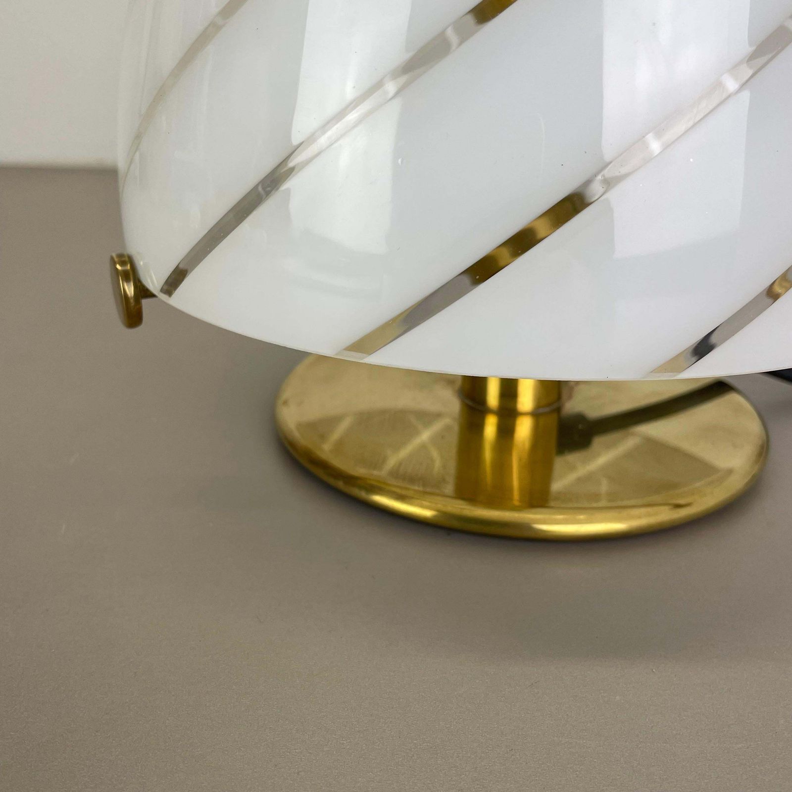 Lighting 27cm "Swirl" Murano Glass Table Desktop Light Made By Vetri Murano, Italy, 1970s photo