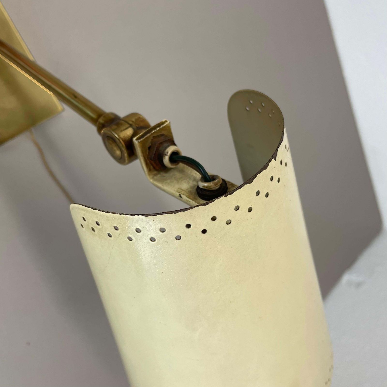 photo buy Rare Adjustable Brass Stilnovo Style Theatre Wall Ceiling Light, Italy 1950s