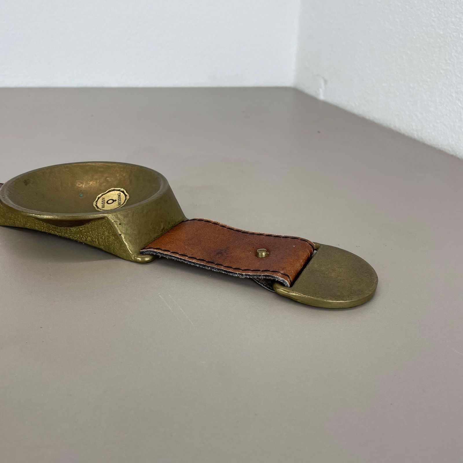 Large 40cm Vintage Auböck Style Brass Ashtray Hagenauer Era, Germany, 1970s photo Home Decor