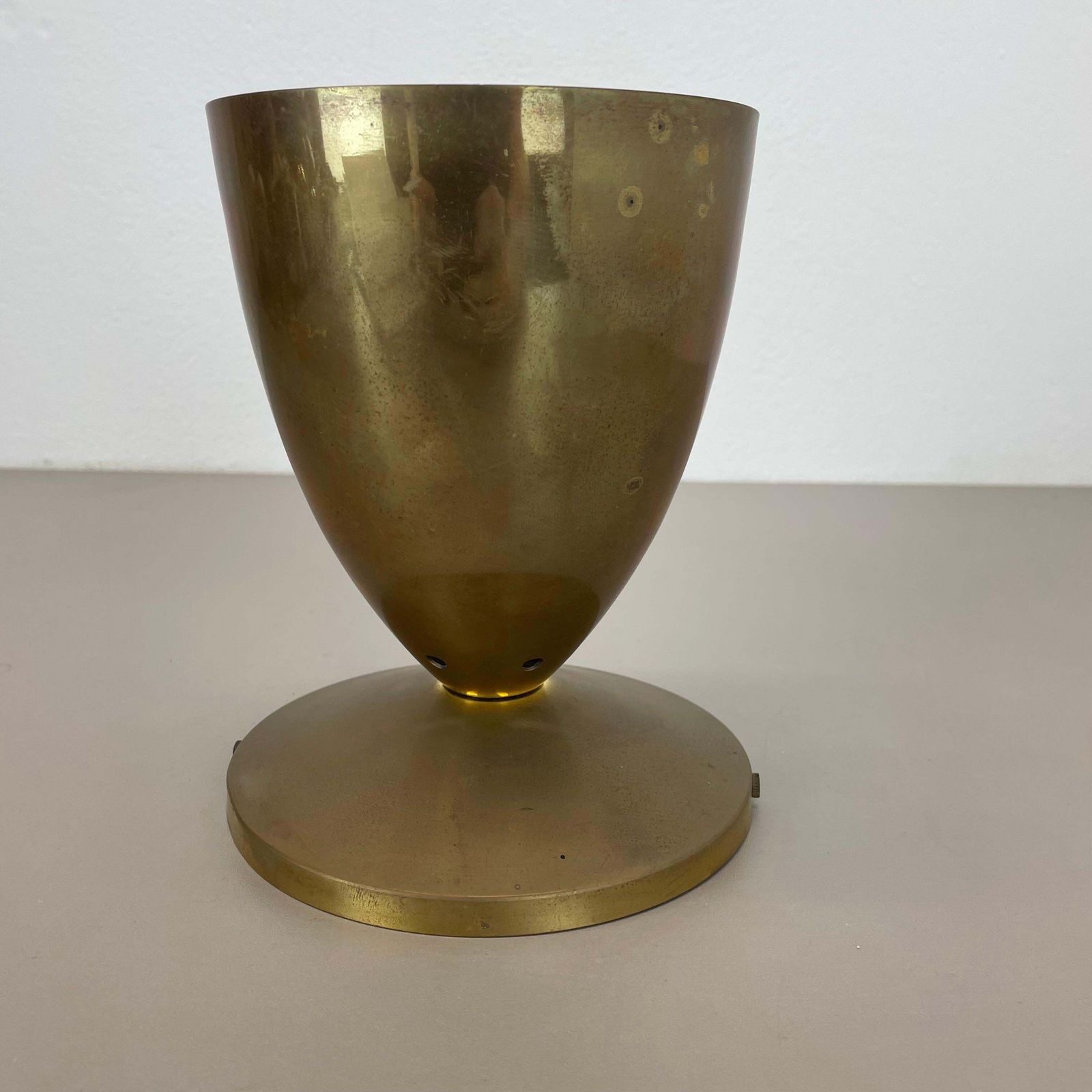 photo furniture Unique Brass Spot Gino Sarfatti Style Ceiling Light Flushmount Italy 1950s