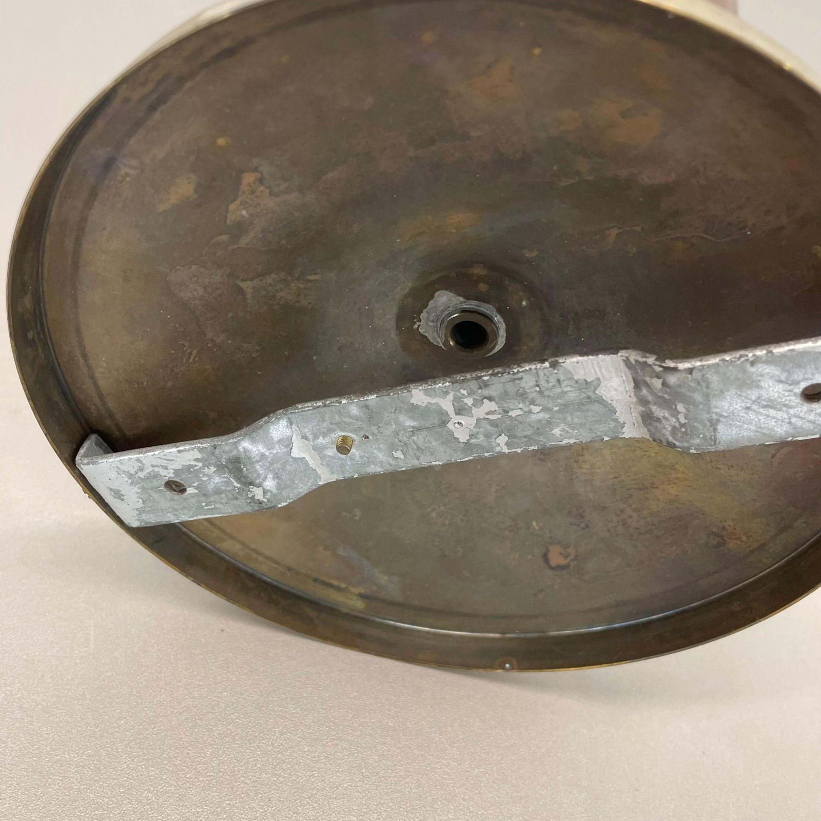 photo buy Unique Brass Spot Gino Sarfatti Style Ceiling Light Flushmount Italy 1950s