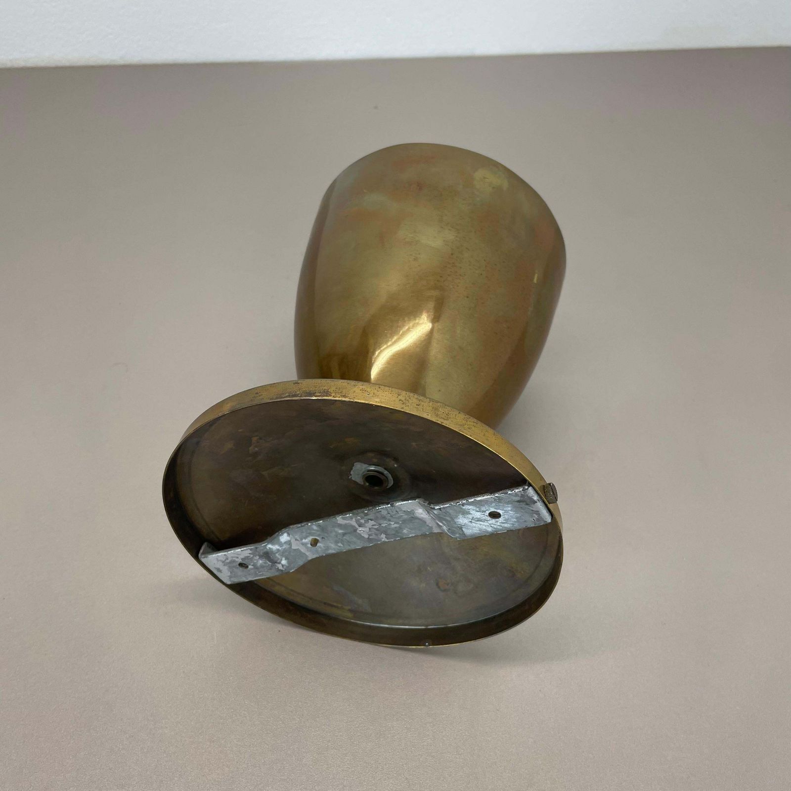 photo vintage Unique Brass Spot Gino Sarfatti Style Ceiling Light Flushmount Italy 1950s