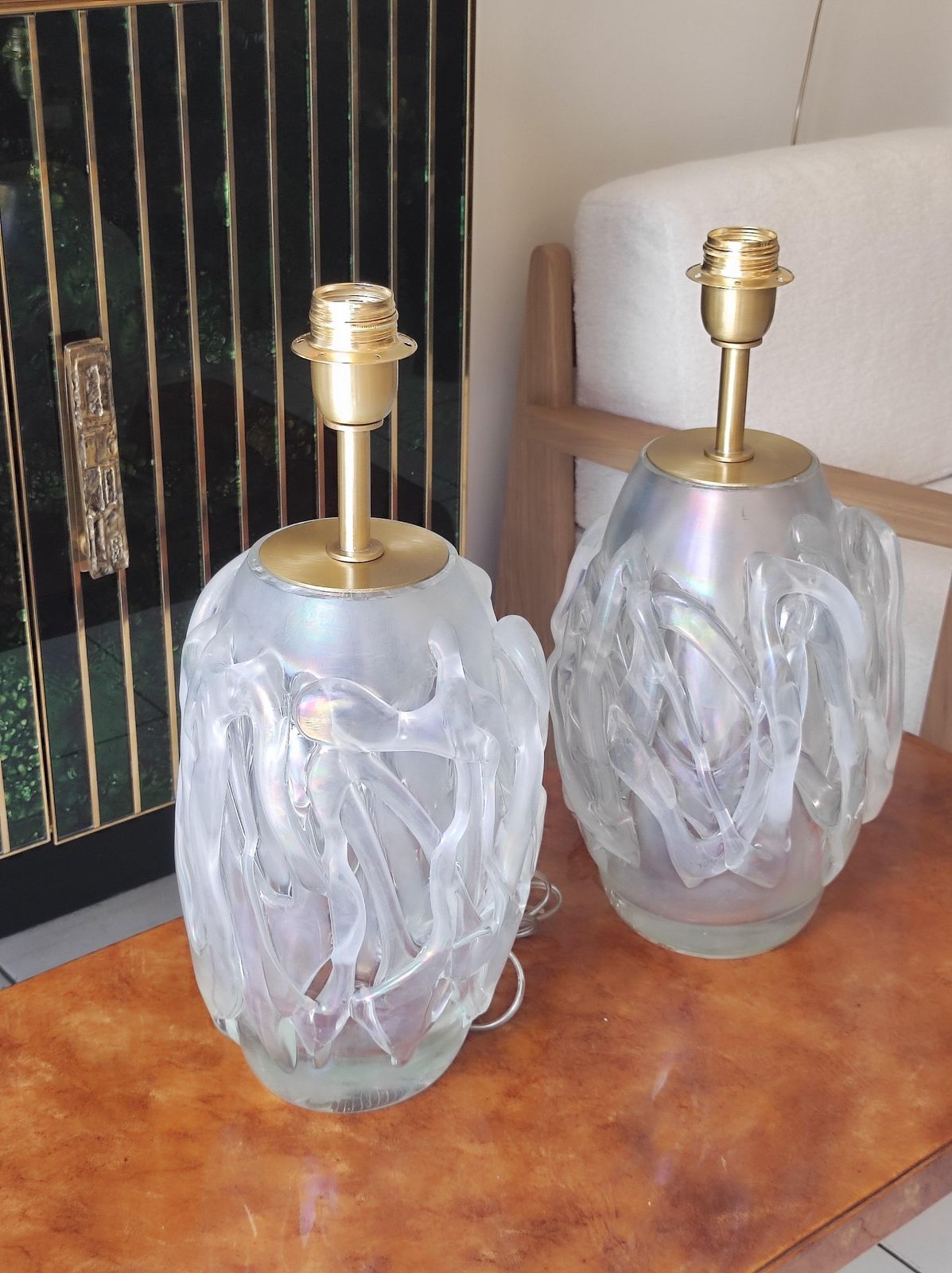 Pair Of Murano Glass Table Lamps photo buy