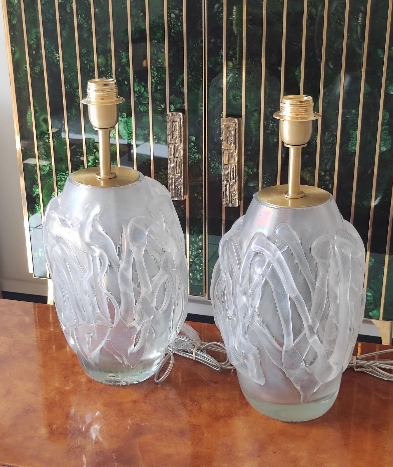 Lighting Pair Of Murano Glass Table Lamps photo