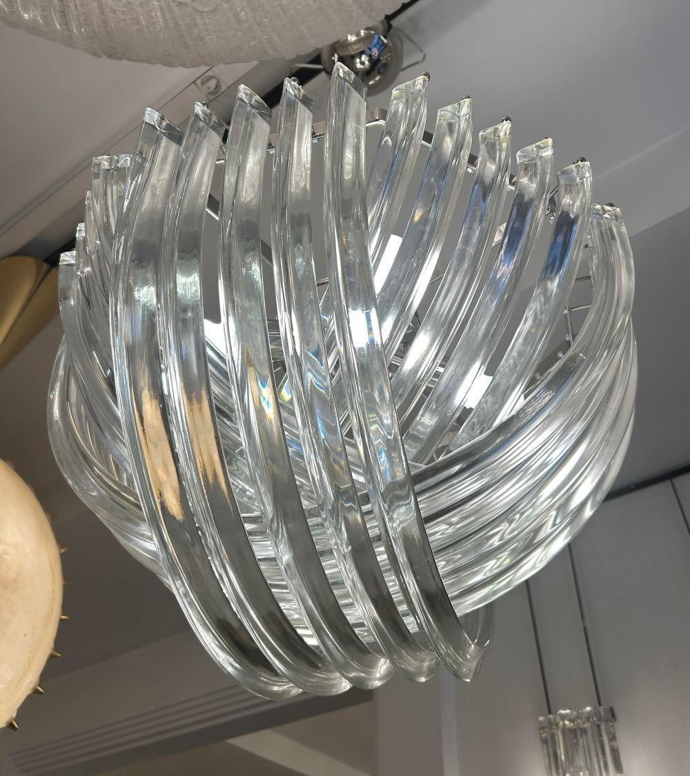 Murano Curved Crystal Chandelier By Carlo Nason photo vinterior