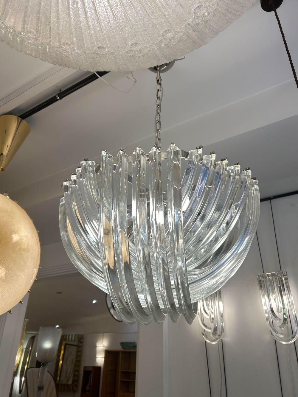 Murano Curved Crystal Chandelier By Carlo Nason photo buy