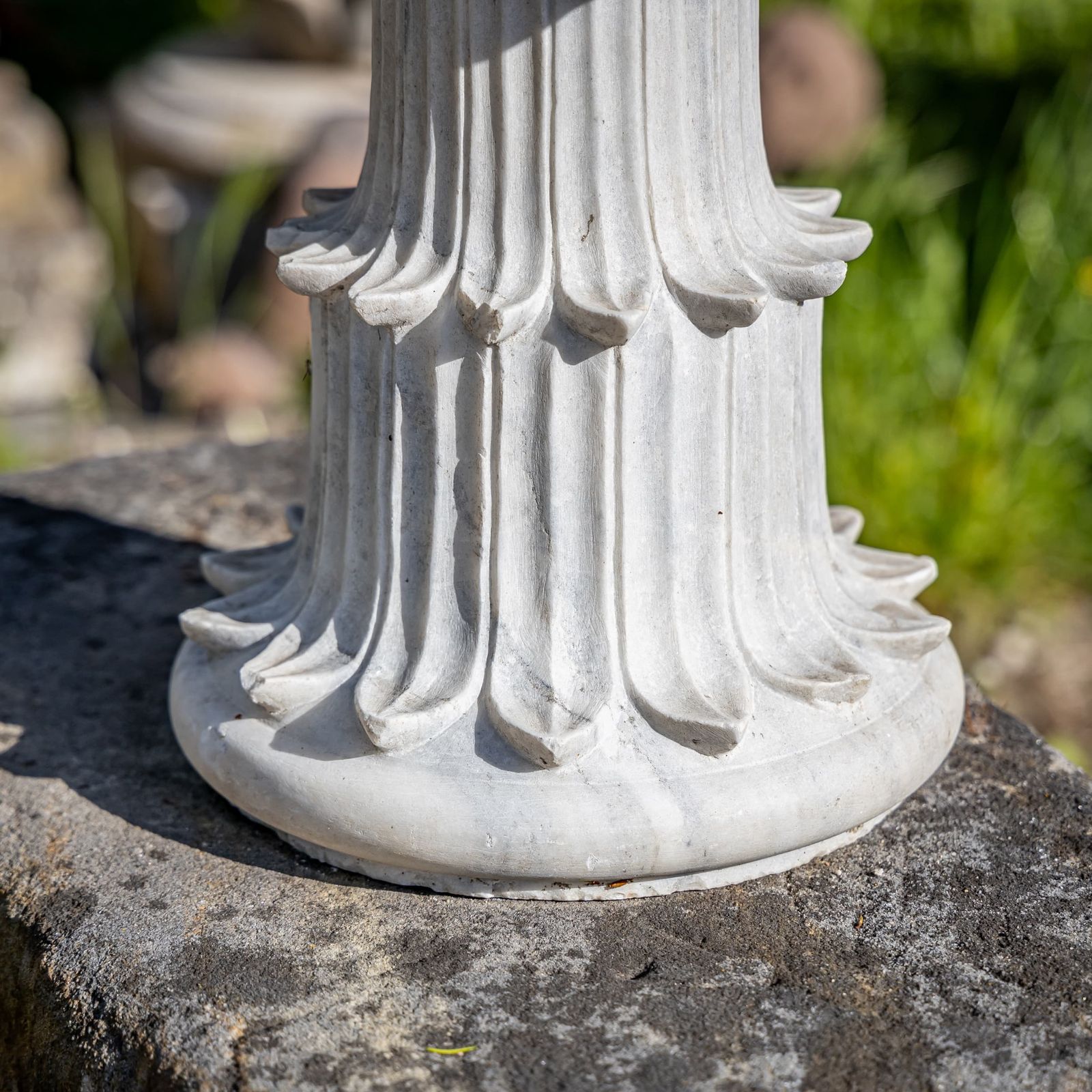Decorative Marble Bowl As Fountain photo Garden Decor