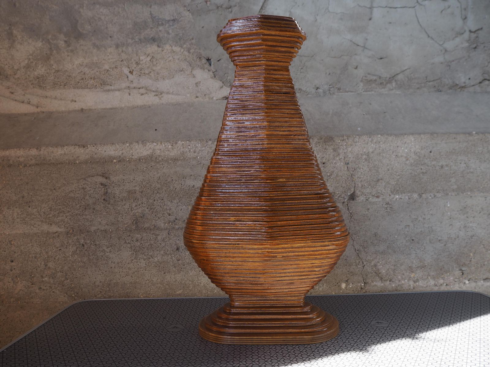 Midcentury Wooden Vase, Europe, 1960s photo 225.0