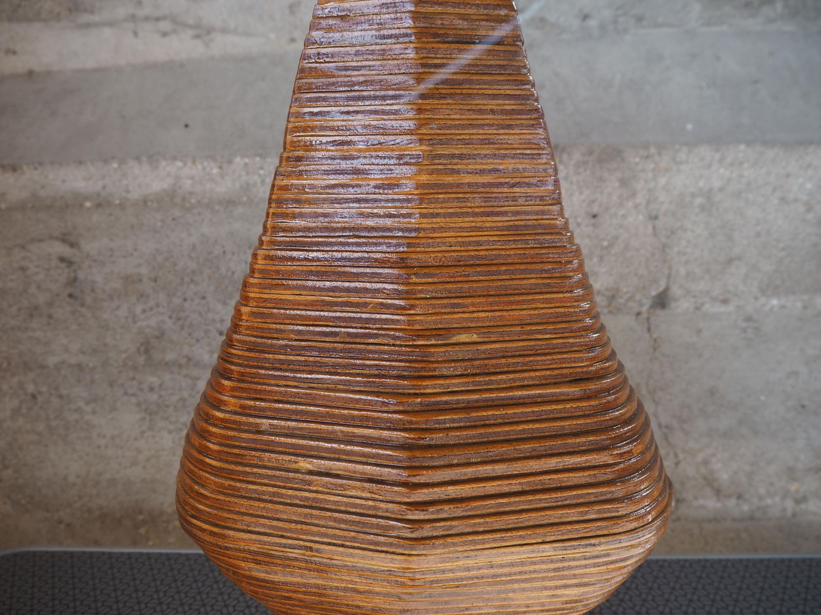 Midcentury Wooden Vase, Europe, 1960s photo vintage