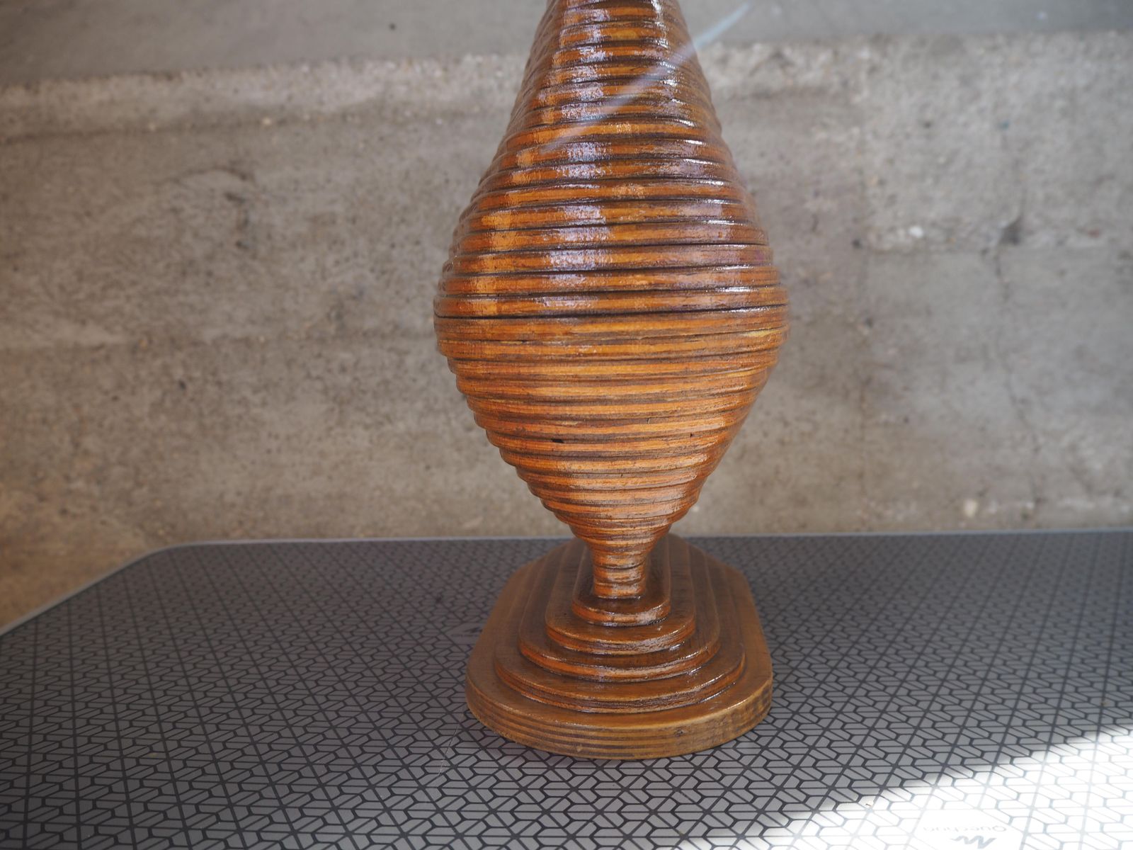 225.0 Midcentury Wooden Vase, Europe, 1960s photo