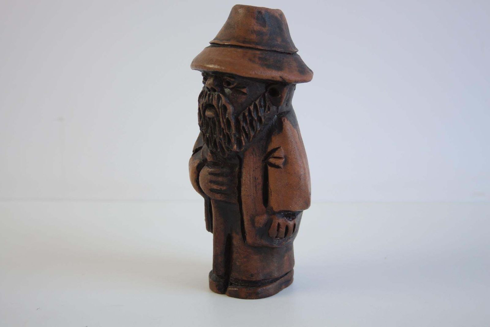 Signed Wooden Folk Art Figurine By S. Wodynski, Central Europe, Ca. 1970s photo furniture
