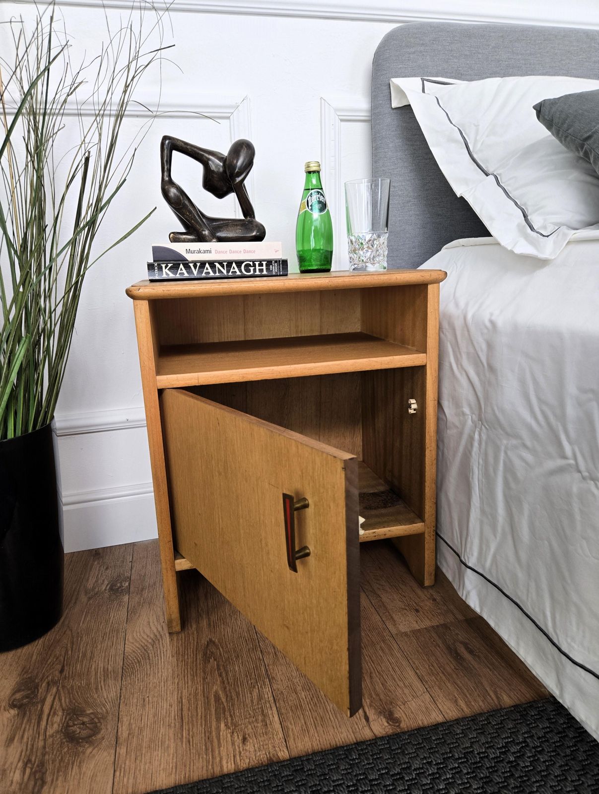 Pair Of Mid Century Modern Italian Wood Night Stands Bed Side Tables photo Furniture