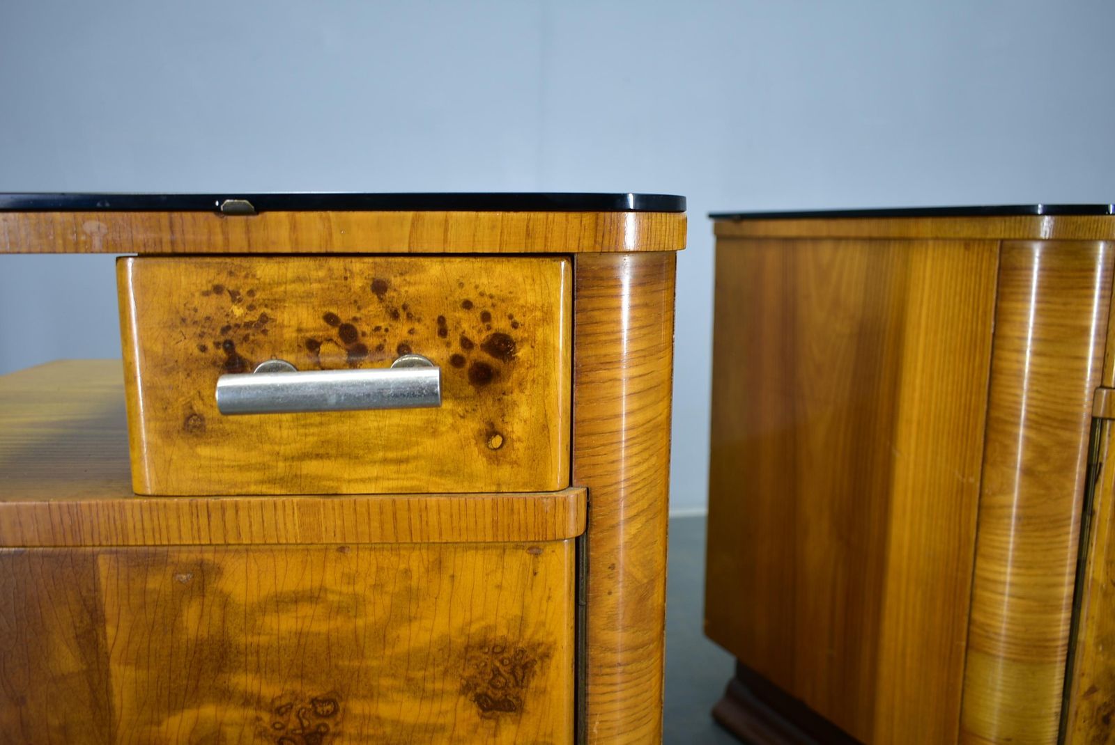 1942s Set Of Bedside Tables By Jindrich Halabala, Czechoslovakia photo 968.0
