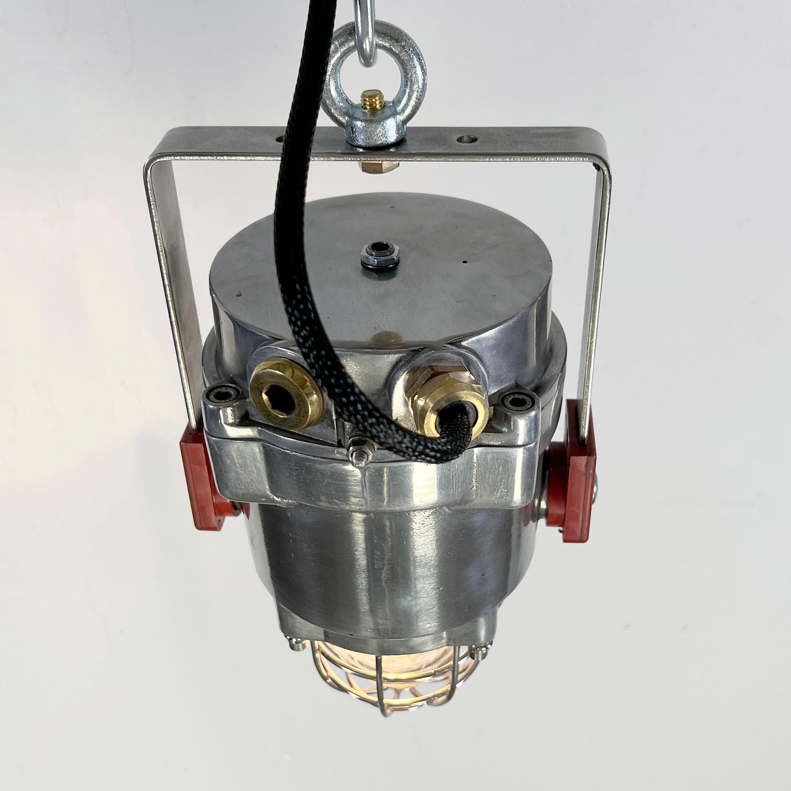 Late Century British Modified Explosion Proof Strobe Beacon Lamp With Cage photo 280.0
