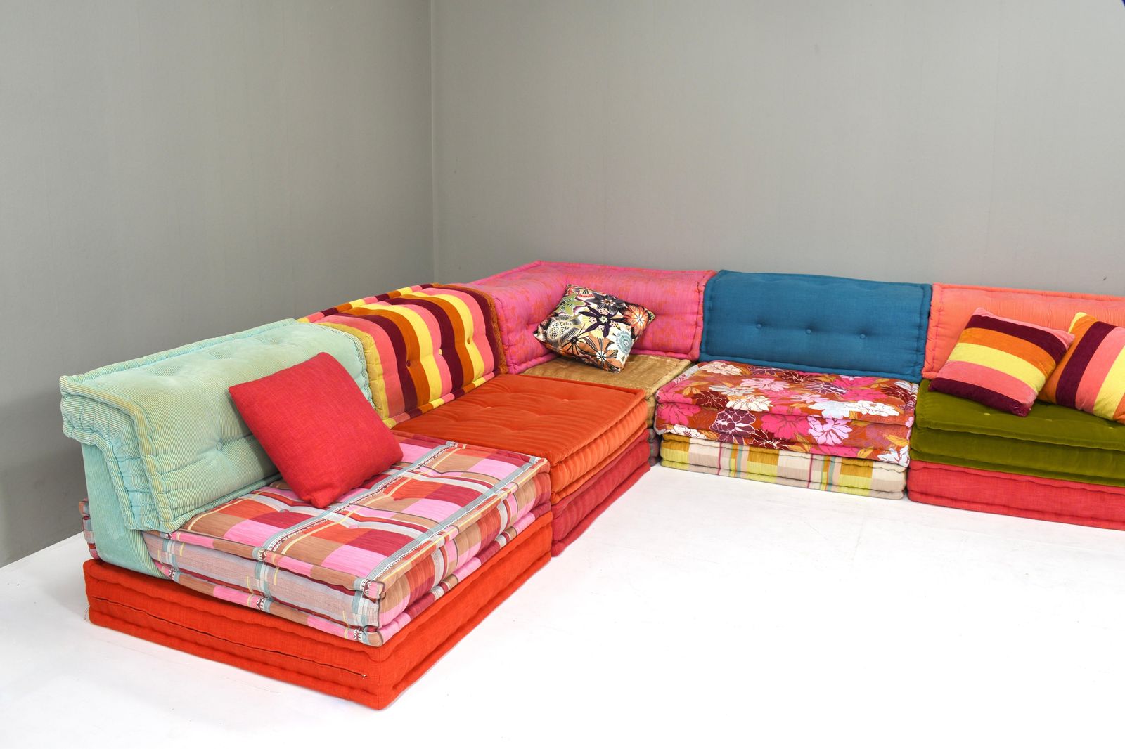 Furniture Large Mah Jong Sofa In Original Fabric By Hans Hopfer For Roche Bobois 35 Pieces photo
