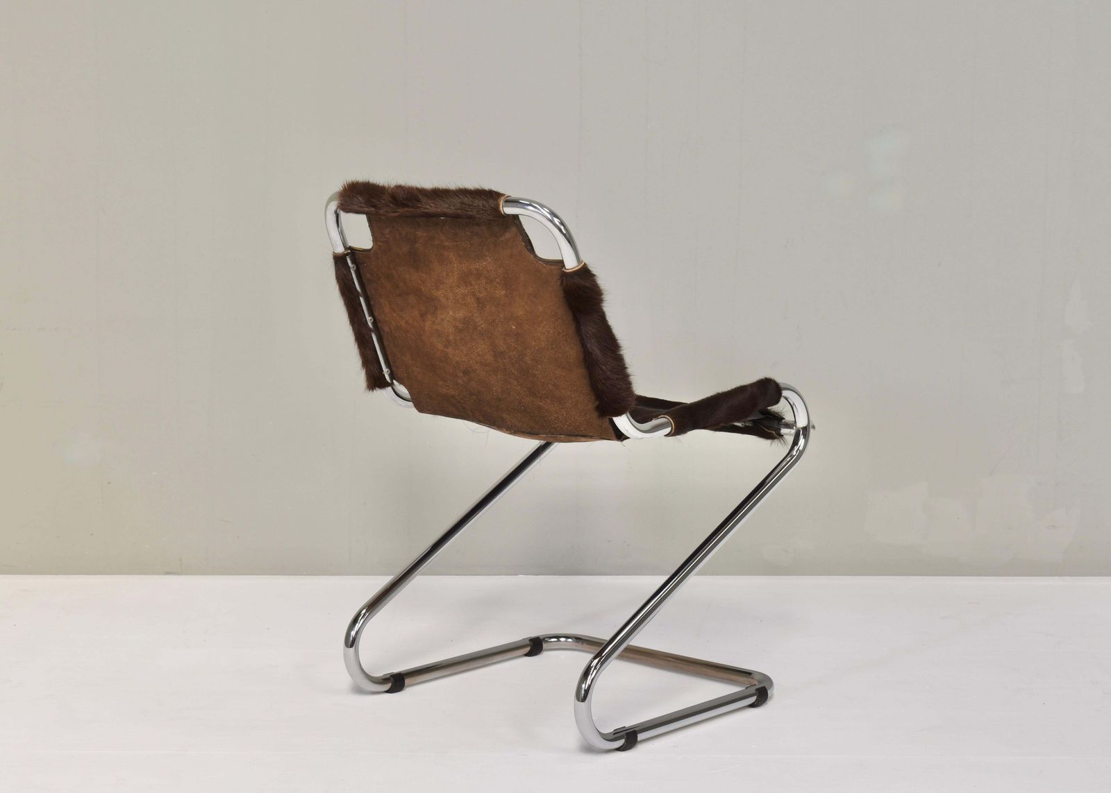 1970s Italian Chair In Cowhide And Chrome   Italy, 1970s photo buy