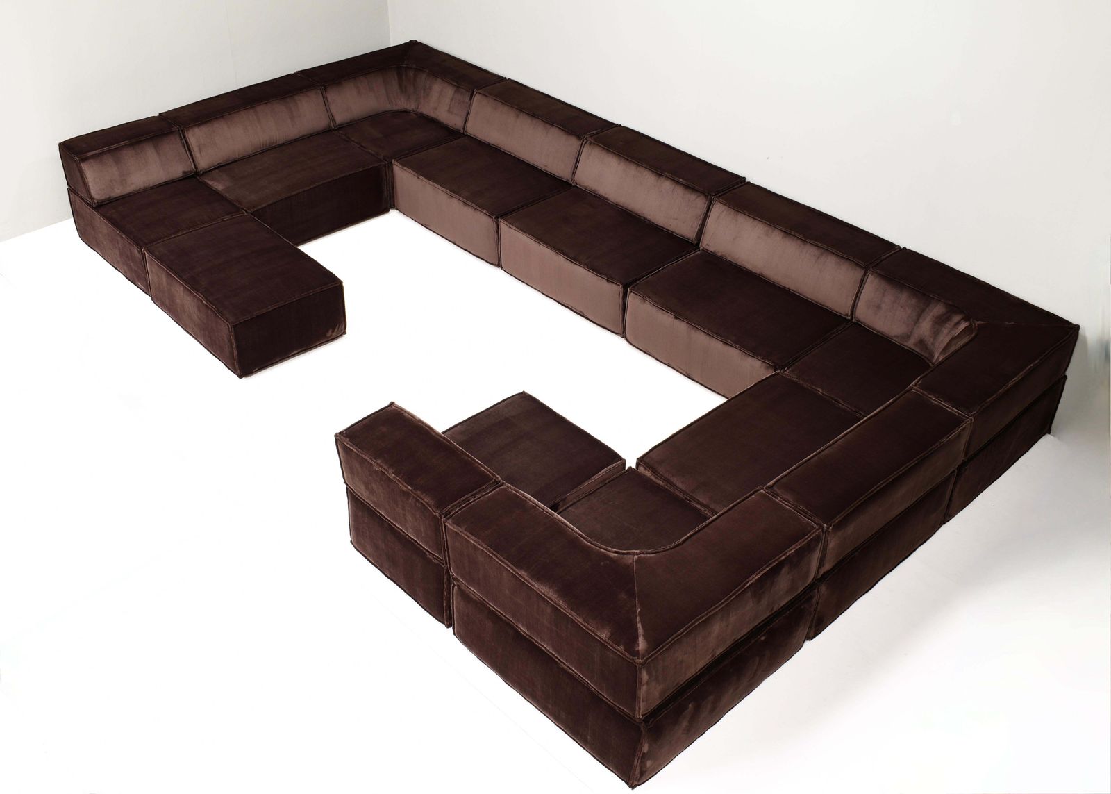 Large Cor Trio Sectional Sofa, Germany / Switzerland 1972  New Velvet Upholstery photo furniture