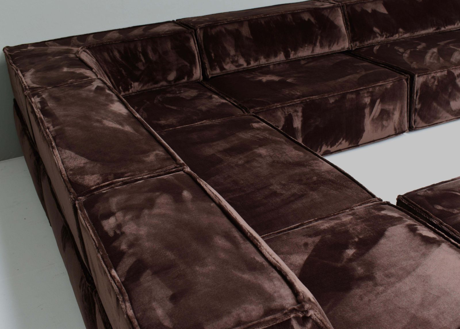 Large Cor Trio Sectional Sofa, Germany / Switzerland 1972  New Velvet Upholstery photo vintage