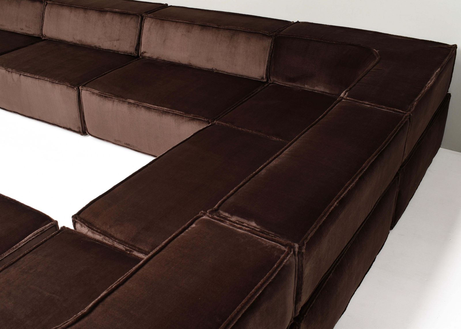 photo vintage Large Cor Trio Sectional Sofa, Germany / Switzerland 1972  New Velvet Upholstery