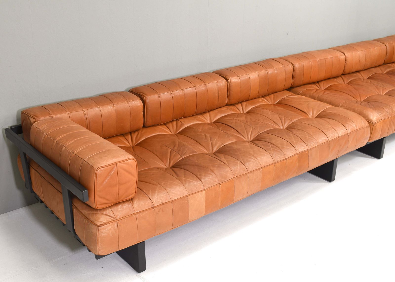 photo for sale Pair Of De Sede Ds80 Daybed Sofas In Cognac Tan Leather   Switzerland, 1970s