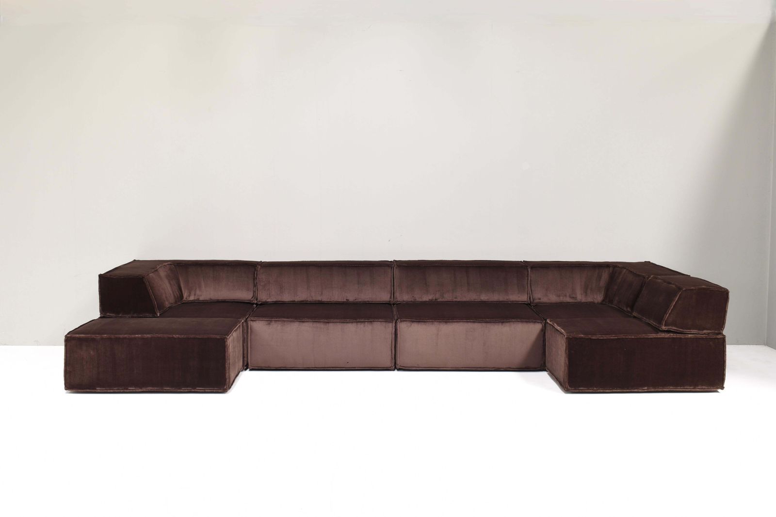 Chocolate Brown Cor Trio Sectional Sofa Germany Switzerland 1972  New Upholstery photo 14828.0