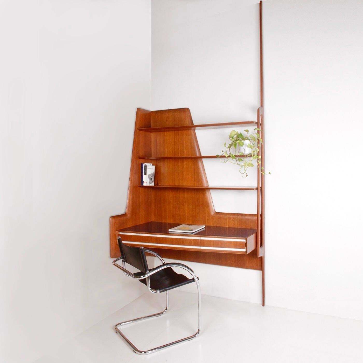 Vittorio Dassi Monumental Desk Wall Unit For Mobili Cantù, Italy, 1950 photo furniture