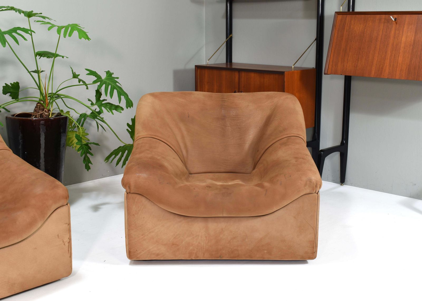 De Sede Ds46 Tan Buffalo Leather Lounge Armchair, Switzerland   1976 photo Furniture
