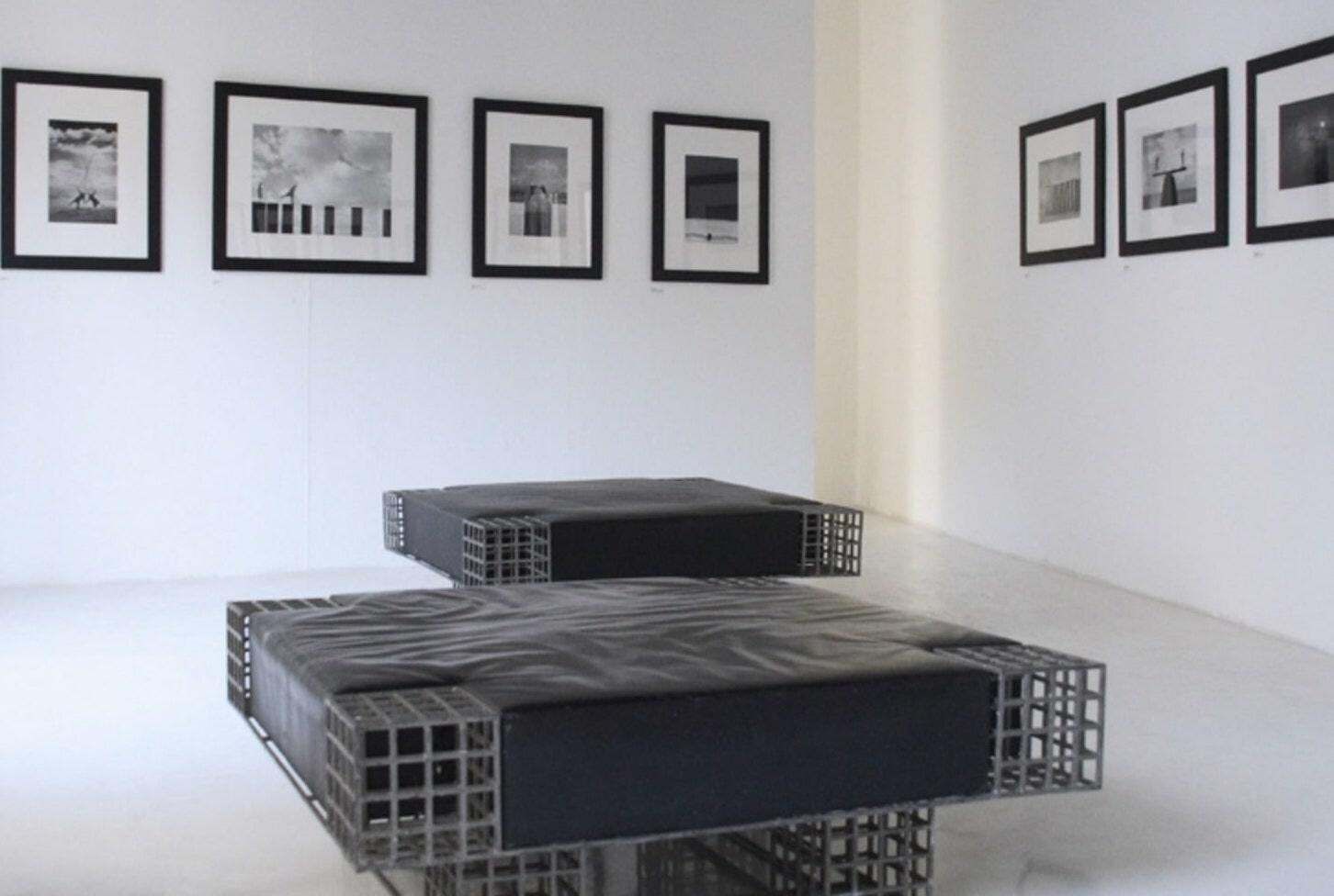 photo furniture Large Bench Ottoman By Carla Sozzani In Milan Mohair Velvet 1990s