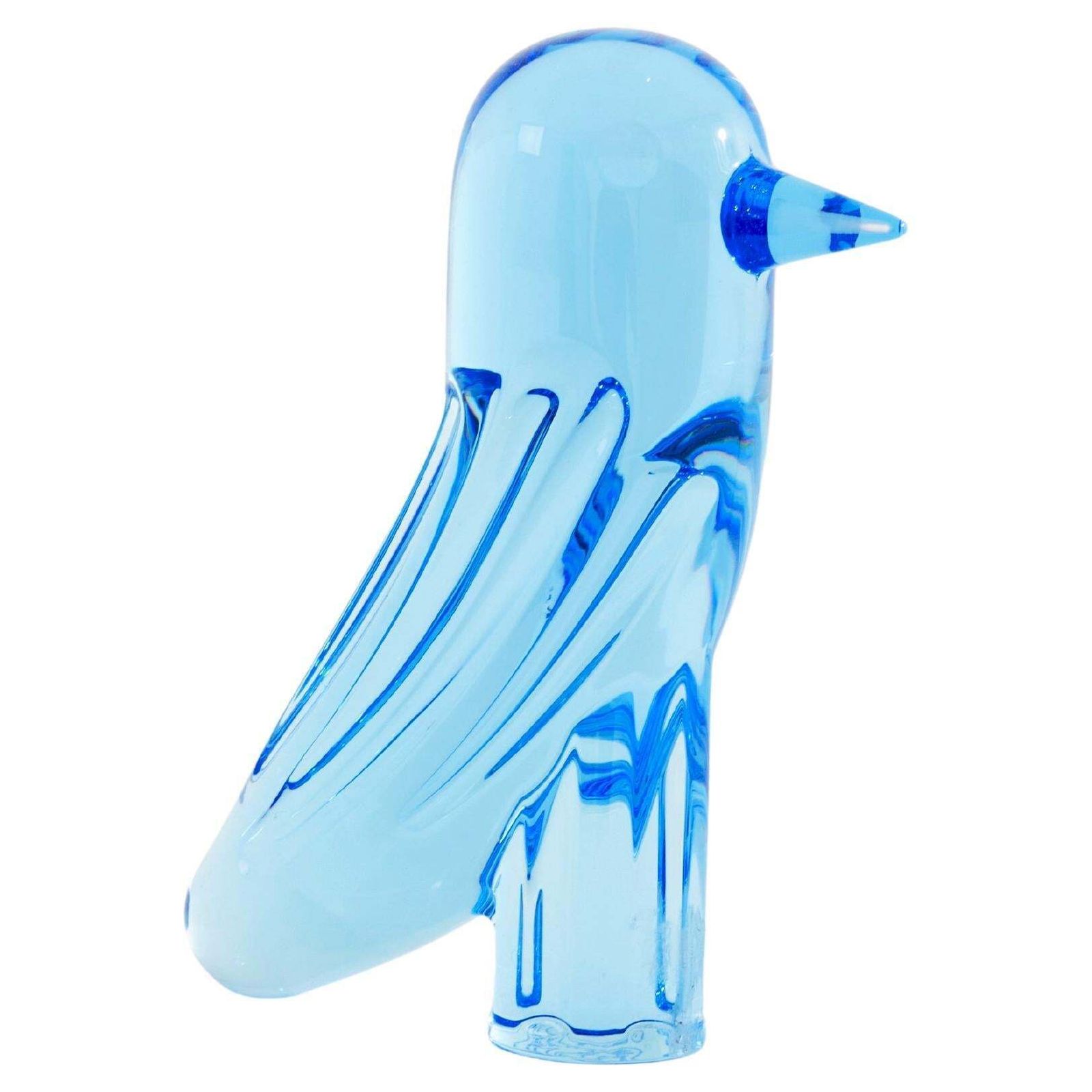Oiseau en cristal bleu clair Jaime Hayon pour Baccarat, collection Faunacrystopolis, 2020