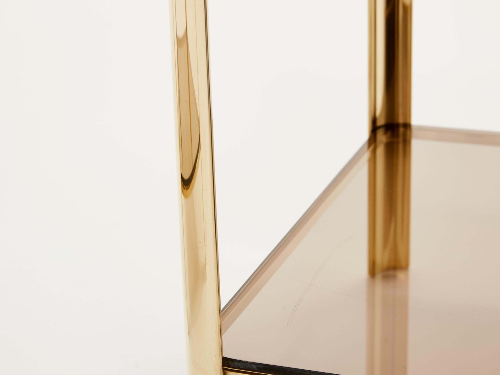 Paire de tables d'appoint à deux niveaux en bronze par Jacques Quinet pour Broncz, années 1960 photo 13171.0