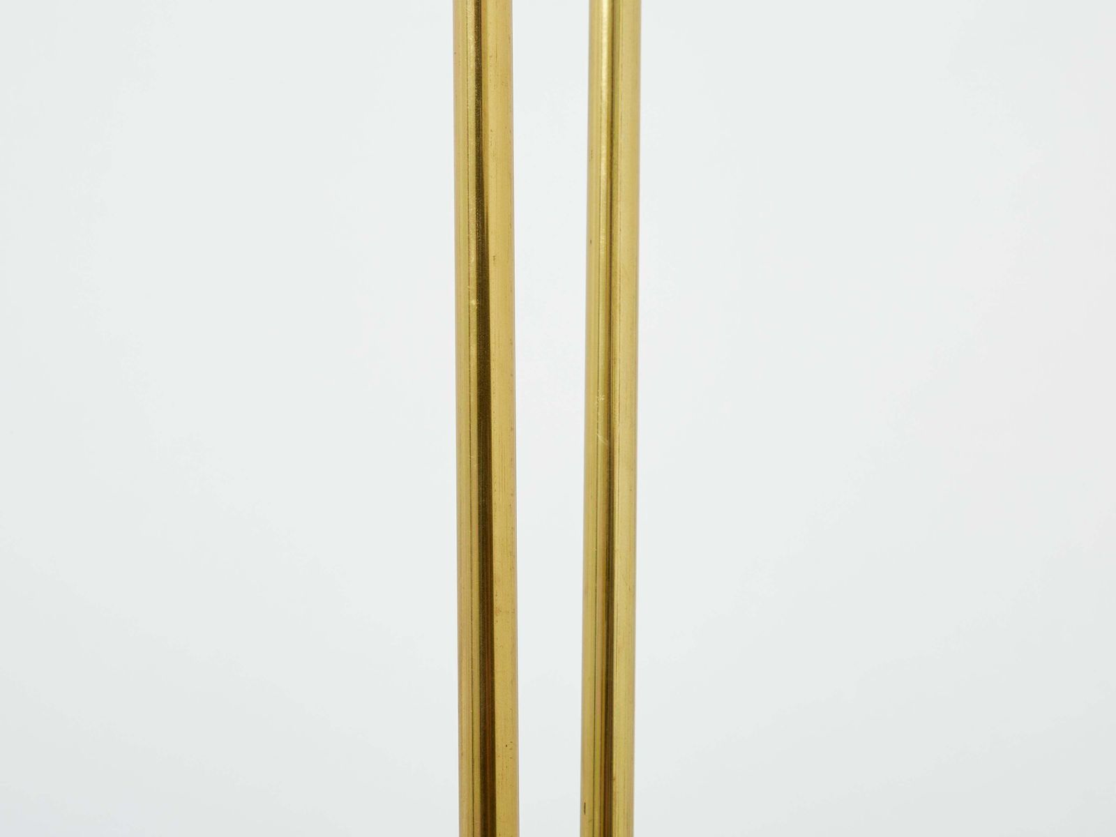 photo for sale Italian Brass And Opaline Floor Lamp Marble Base, 1960s