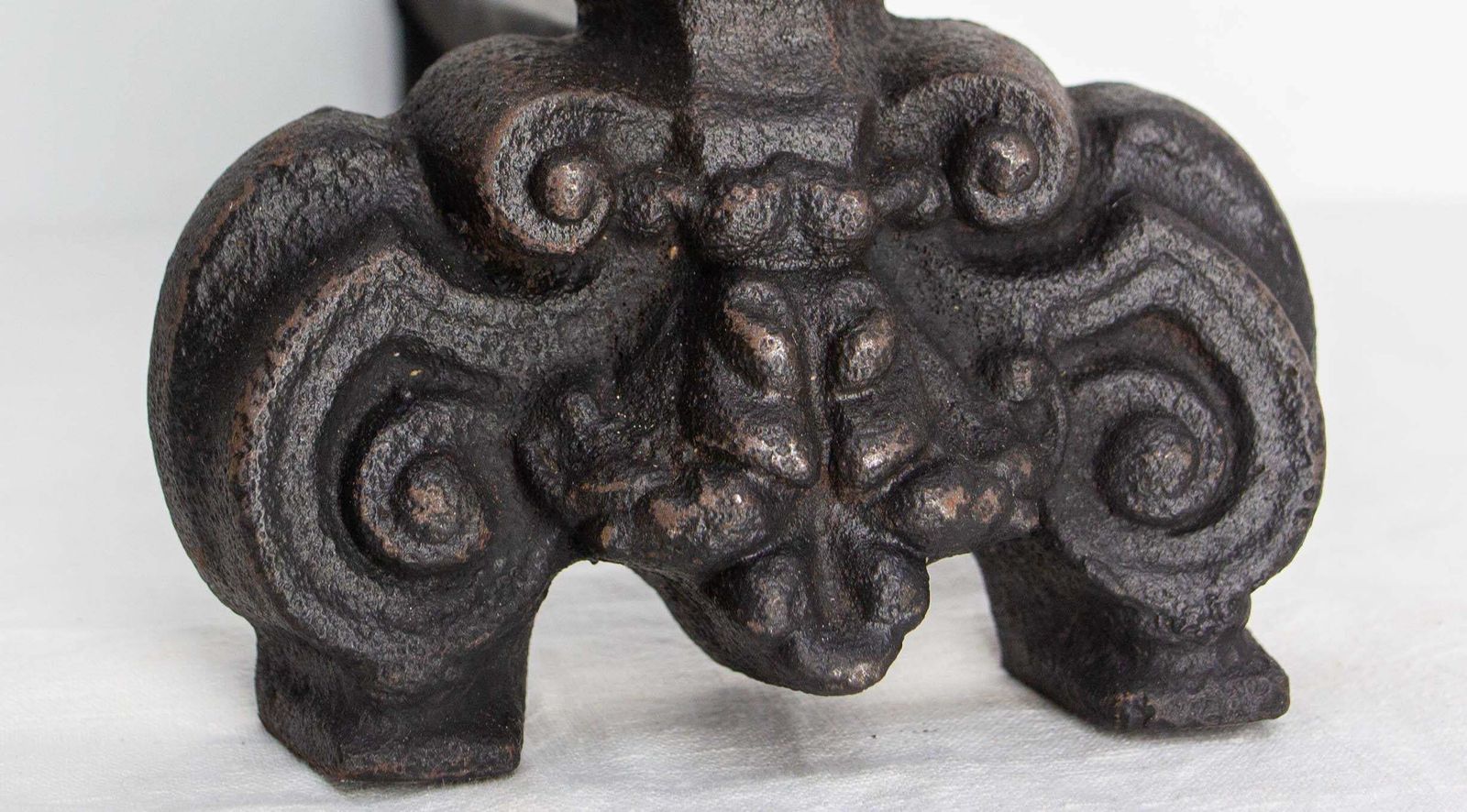 Pair Of Louis XV Fire Dogs Wrought Iron Andirons, France, 18th Century photo buy