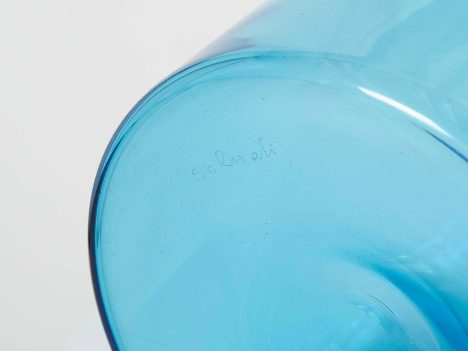 Luciano Gaspari Large Incalmo Murano Glass Vase By Salviati 1970 photo vintage