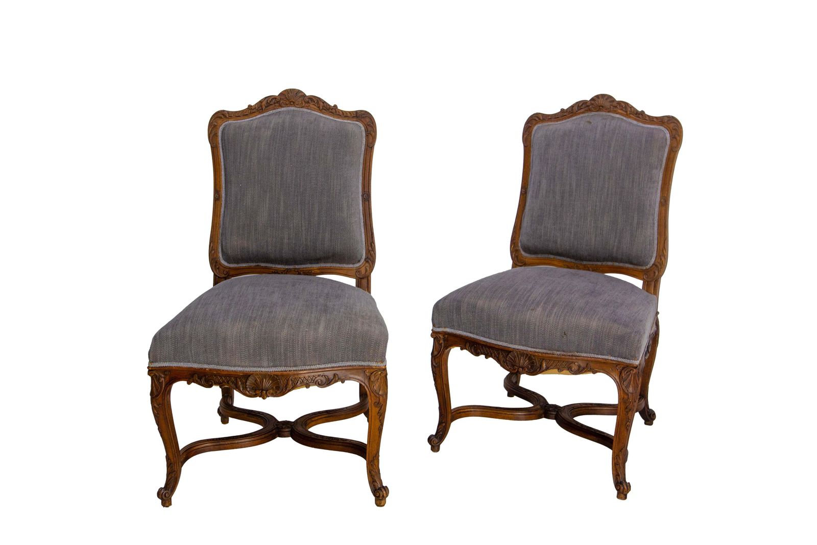 1490.0 Pair Of Regency Chairs Or Fauteuils To Be Re Upholstered Midcentury photo