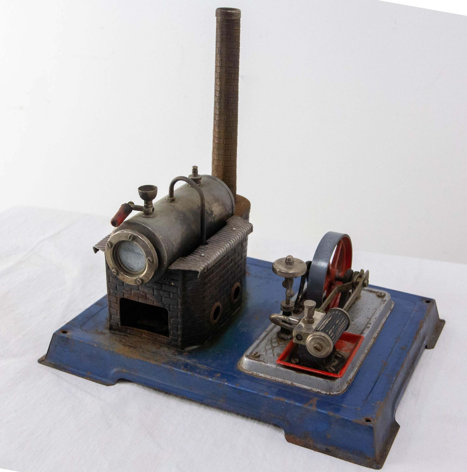 German Wilesco Metal Sheet Steam Engine Children Toy, Circa 1960 photo furniture